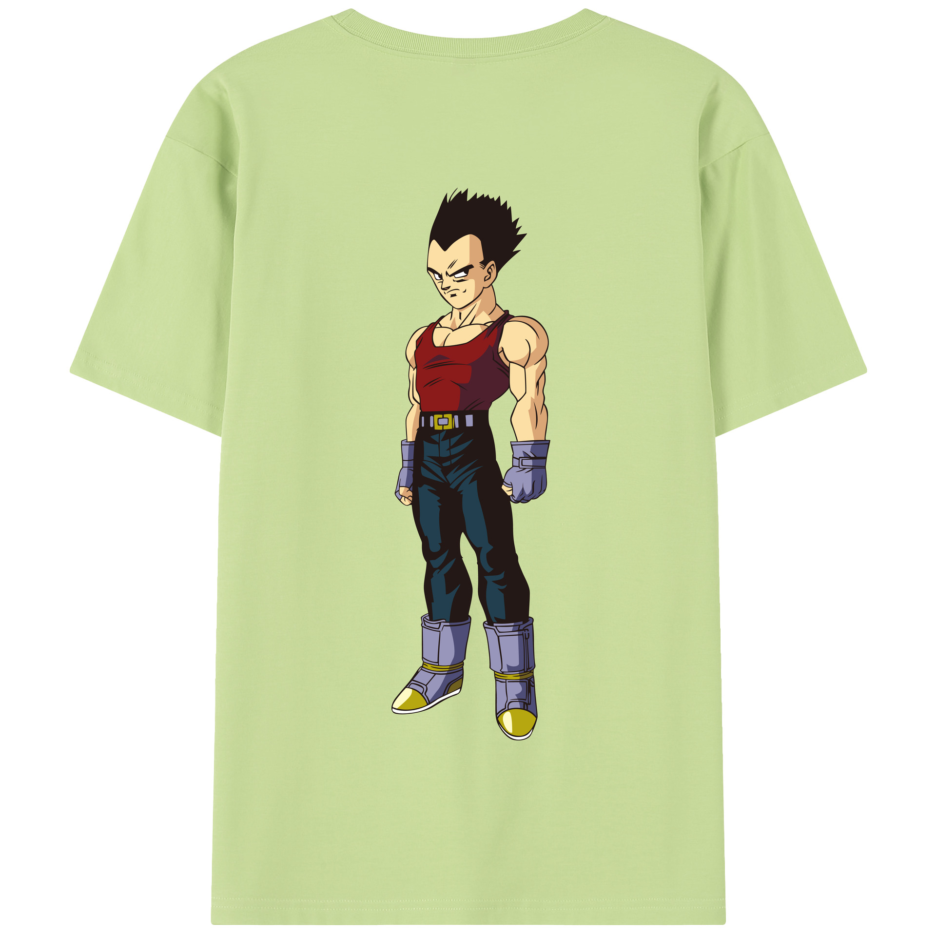 （画像用） ドラゴンボール ベジータ四世（Bejīta Yonsei）DRAGON BALL Vegeta IV 綿100％半袖Tシャツ（背面プリント）